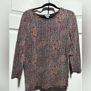 City Blues by Koret Multicolor colorful Patterned Women's Top size large